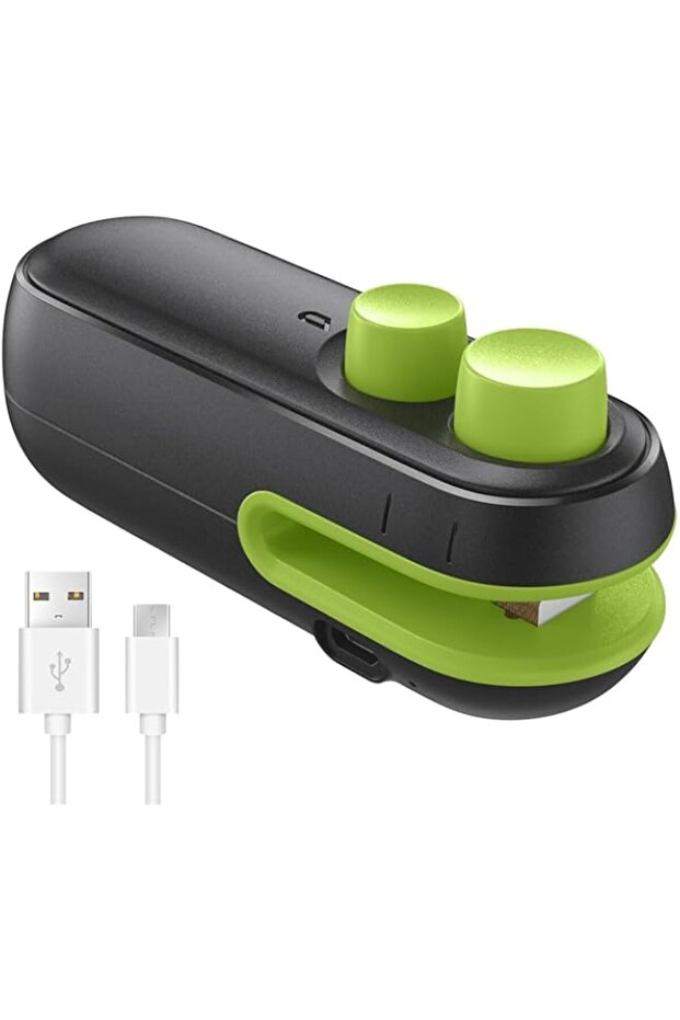 YHRY Mini Bag Sealer, 2 in 1 Heat Bag Sealer with Cutter for Chips Snacks, USB Rechargeable Handheld