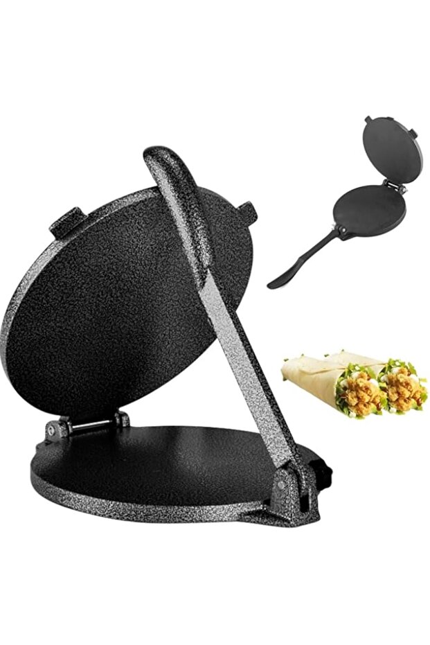 Cast Iron Tortilla Press, 8 Inch Tortilla Maker Chapati Press Non-stick Heavy Cast Quesadilla Machin