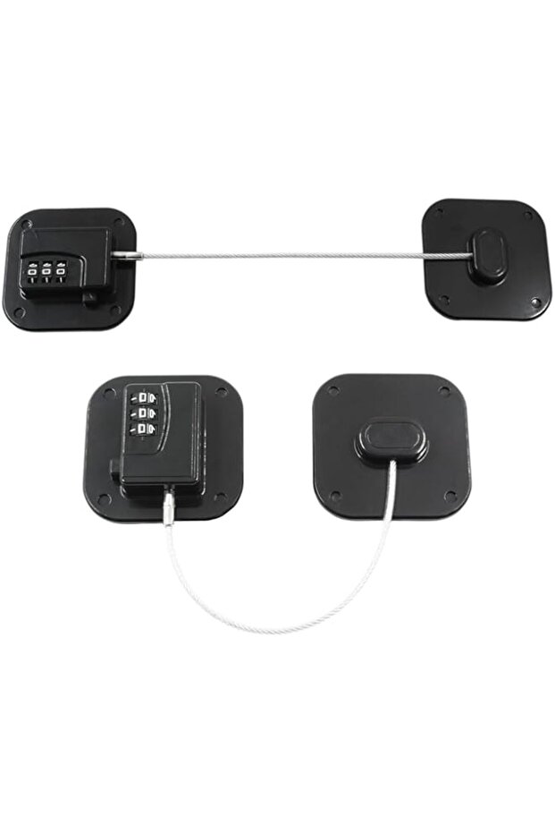 Hitefu 2PCS Refrigerator Lock Combination, 3 Number Digital Refrigerator Lock, Adhesive Freezer Door
