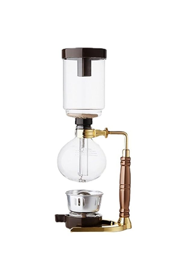 SUZAM Tabletop Siphon Coffee Maker, Glass Siphon Vacuum Coffee Maker, 1-3 Cups Siphon Coffee Maker,