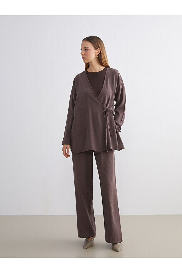 Ozmarka New Season Elastic Waist Modal Blend Women's Trousers