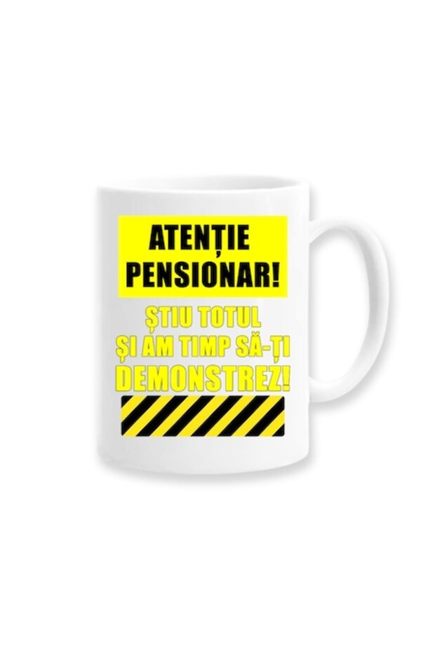 Personalized mug for retirees with message: 'Warning retiree, I know everything and I have time to p - 1