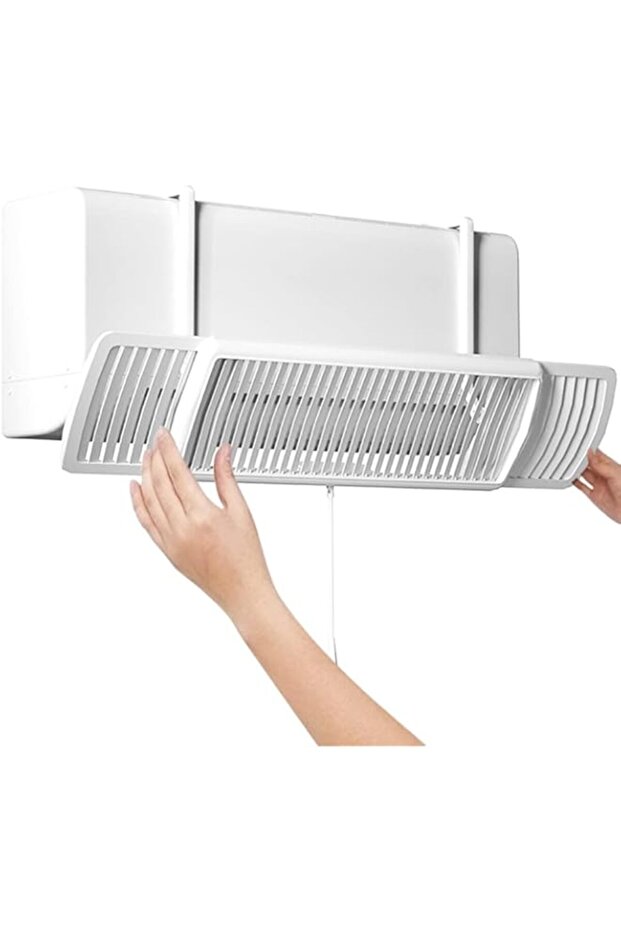 Gluckluz Air Conditioner Deflector Adjustable Air Flow Deflector Windshield Telescopic Confinement A