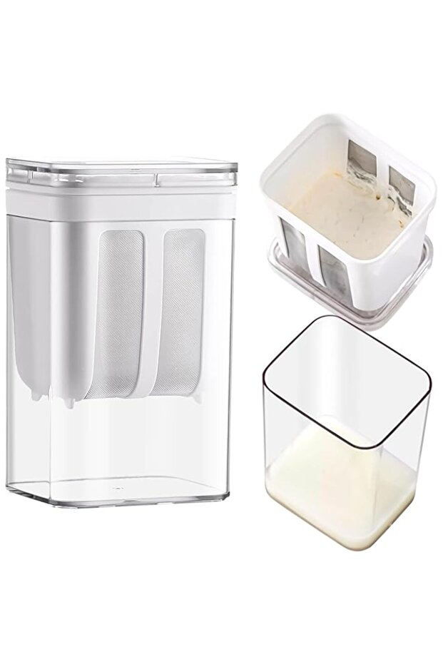 Mesen Yogurt Strainer, 1100 ML Cheese Yogurt Maker with a Fine Mesh BPA-Free, Food Strainer Reusable - 1