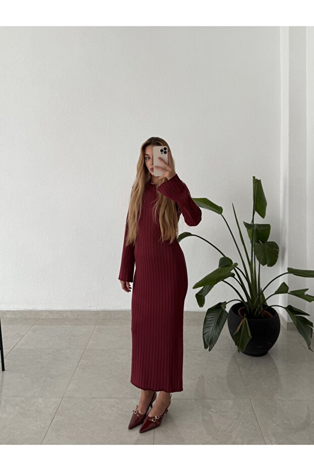 Uzun Triko Elbise - 2