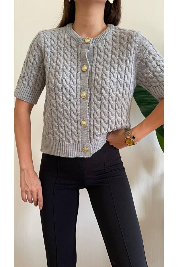 Women's Buttoned Knitted Cardigan
