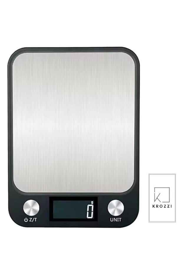 KROZZI Precision Digital Kitchen Scale - High Accuracy Cooking Scale for Baking & Meal Prep, LCD Dis