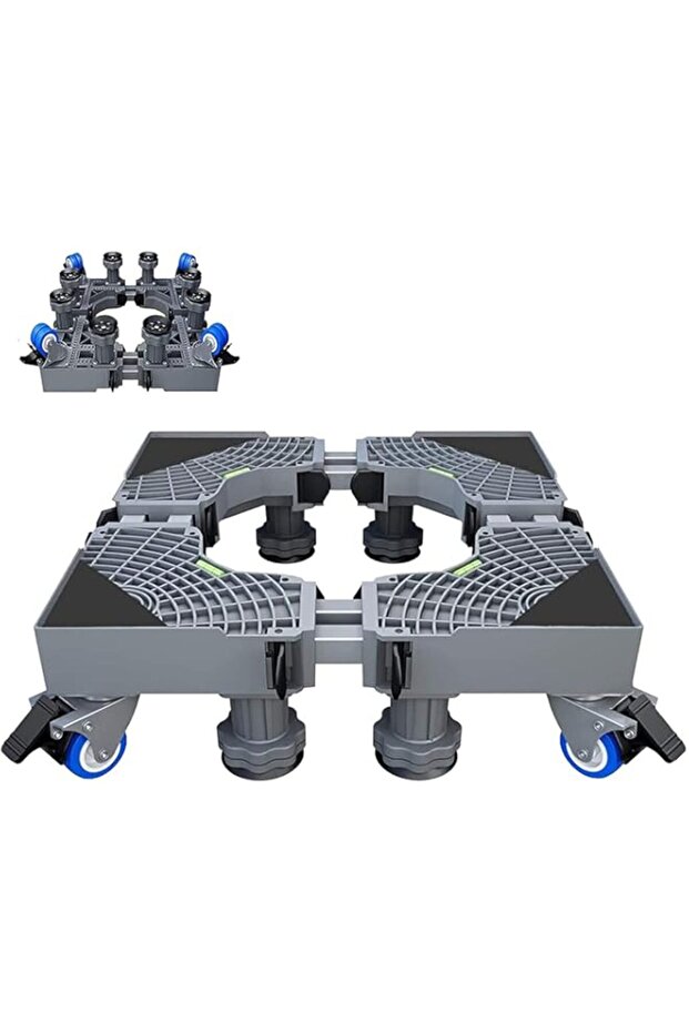 Nessa Universal Mobile Base With 4 Locking Wheels And 8 Strong Feet For Washer Dryer Washing Machine