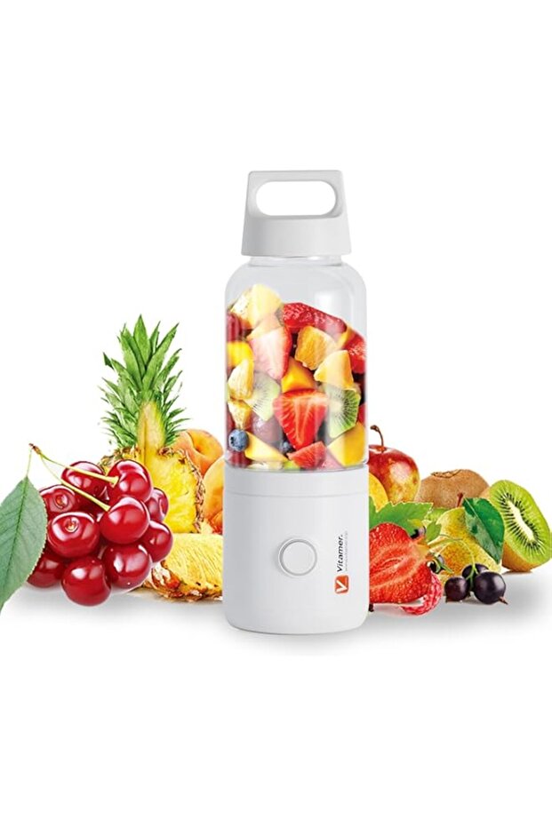 EQURA Portable Blender, USB Rechargeable Juicer Cup, 500mL Waterproof Fruit Mixing Machine Baby Trav