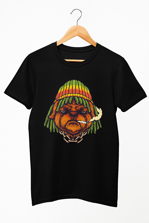 Men's Graphic T-Shirt - Rasta Bulldog Print | Casual Short Sleeve Tee | Streetwear Top