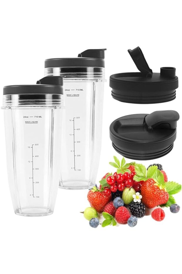 Replacement 24oz Ninja Blender Cups for Ninja BN401 BN751 BN801 BN800 SS401 SS101 BL450 BL456 BL480