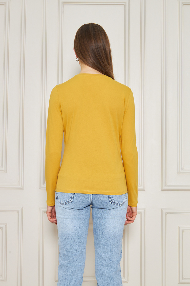 BİSİKLET YAKA UZUNKOL BASİC T-SHİRT - 7