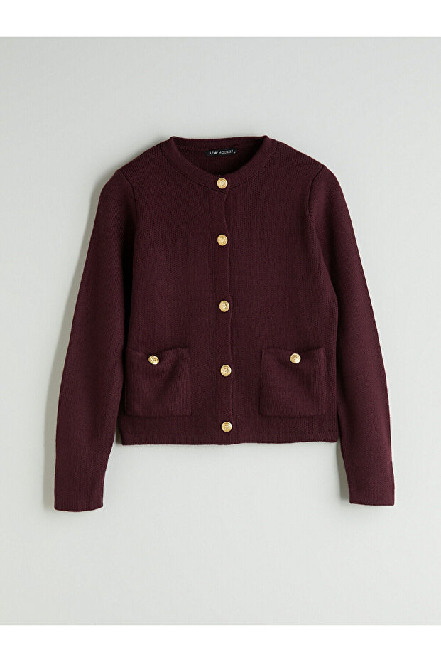 Bisiklet Yaka Kadın Triko Hırka - 6