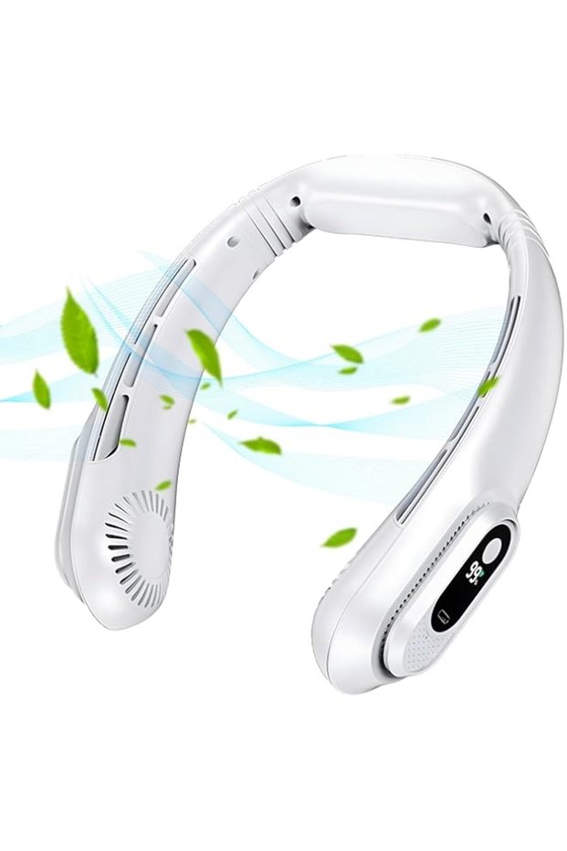 Trivex Portable Neck Fan, Bladeless Wearable Personal Fan with 360°Cooling Airflow, USB-C-type Rech