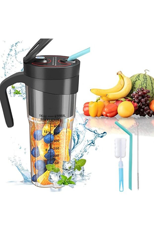 INGUNAR Portable Blender for Shakes and Smoothies with 6 Sharp Blades, USB Rechargeable Mini Persona - 1
