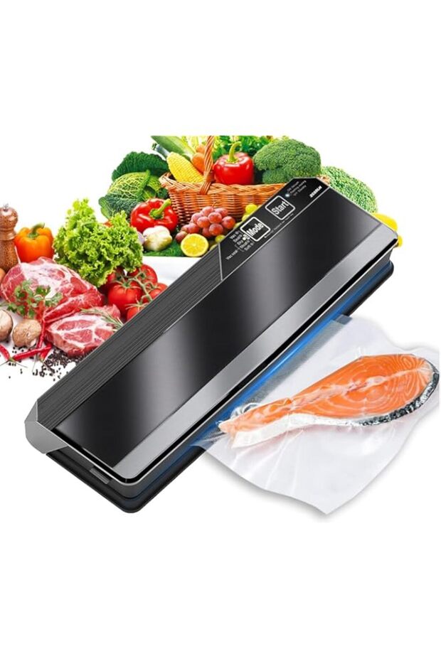 YOUWE7 Food Vacuum Sealer Machine with 5 Pcs Seal Bag, Automatic Food Sealer for Food Preservation w