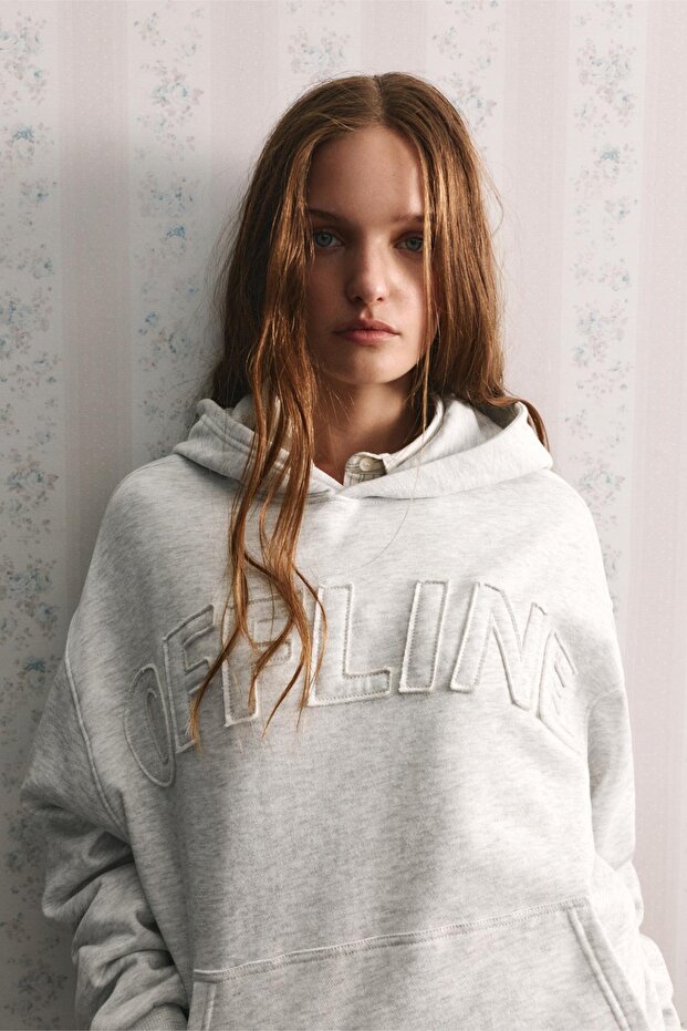 Kapüşonlu offline sweatshirt - 1