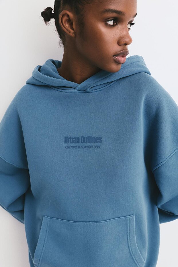 Yazılı panelli sweatshirt - 5