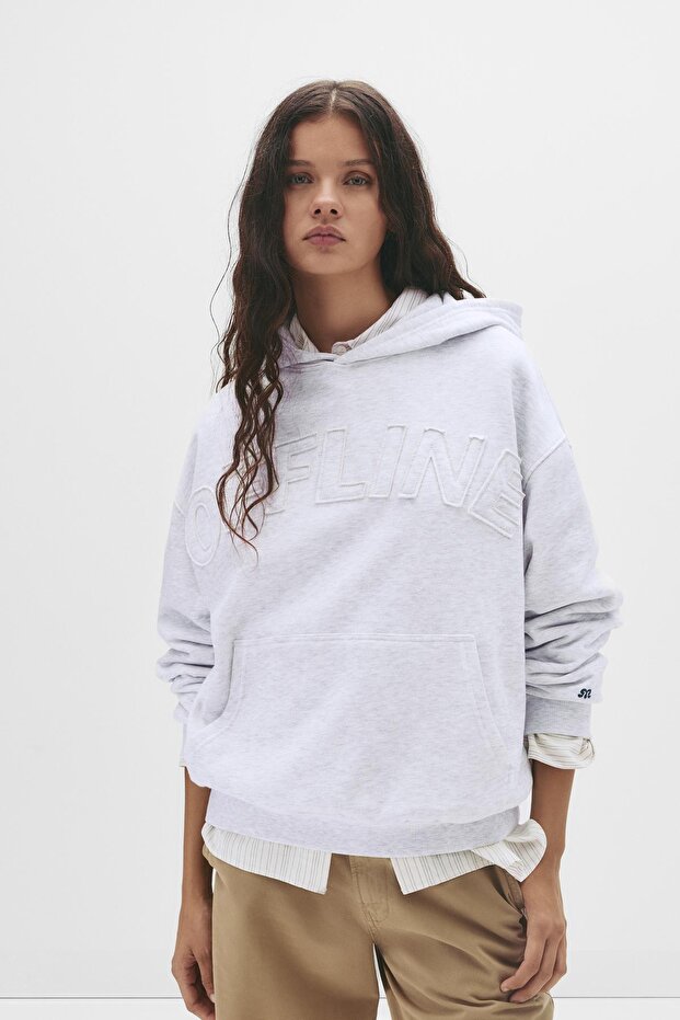 Kapüşonlu offline sweatshirt - 5