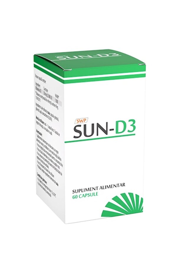 Sun D3, Sun Wave Pharma, vitamina D, 60 capsule