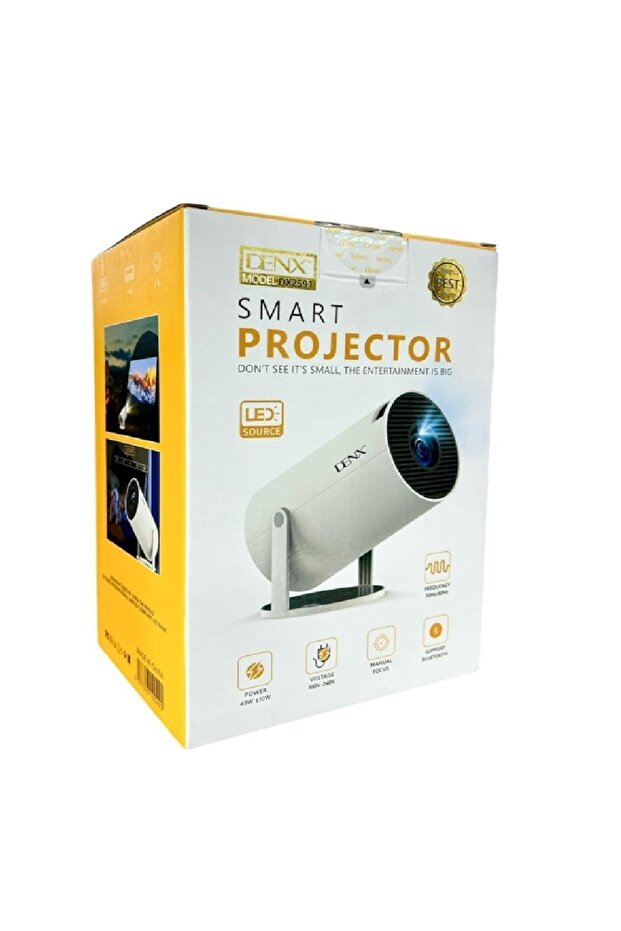 جهاز عرض ذكي DX2591 من - 1080p Full HD، واي فاي، بلوتوث، ترفيه منزلي محمول