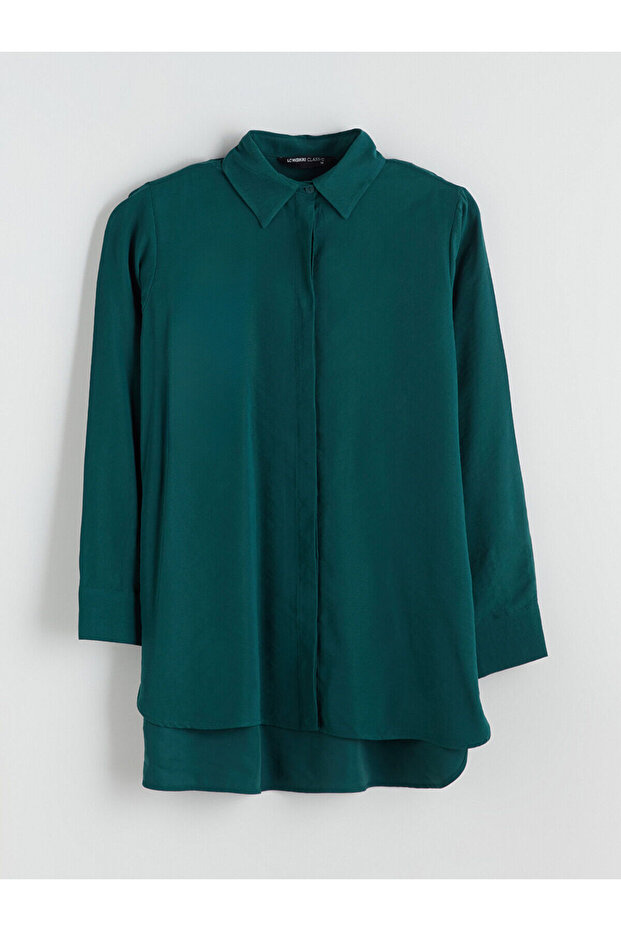 Modal Karışımlı Kadın Gömlek Tunik - 7