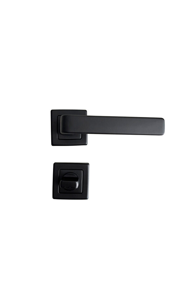 Alüminyum Siyah WC Kapı Kolu, Dayanıklı Kapı Kolu, Modern (470-07-WC-MSY) - 1