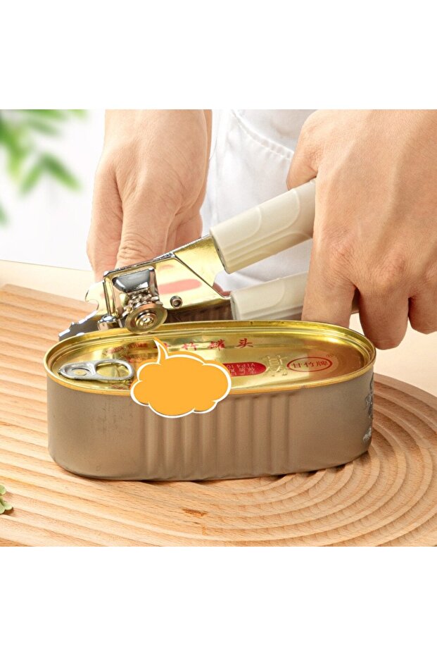 Can Opener, Flippy, Easy to Use, Non-slip Handle, 21.5 x 4.7 cm White - 3