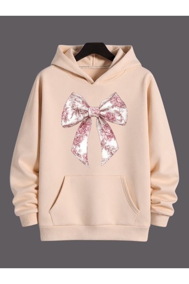 Unisex Men/Women Ribbon Colorful Custom Printed Cotton Oversize Hooded Sweatshirt