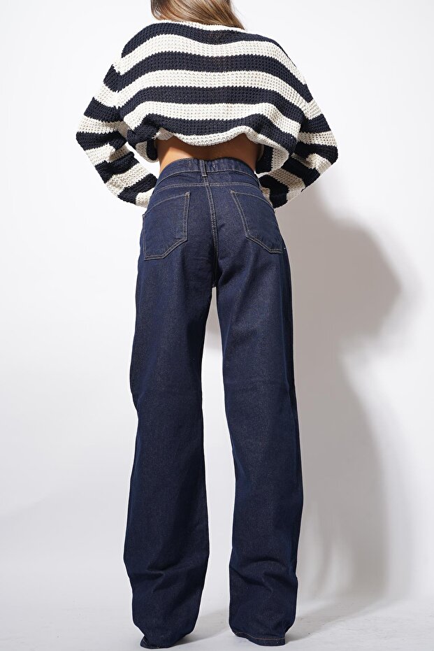 بنطلون هيت سترت باللون الأزرق الداكن - 7