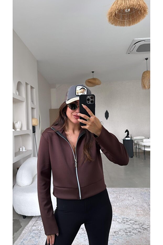 Brown Scuba Jacket - 4
