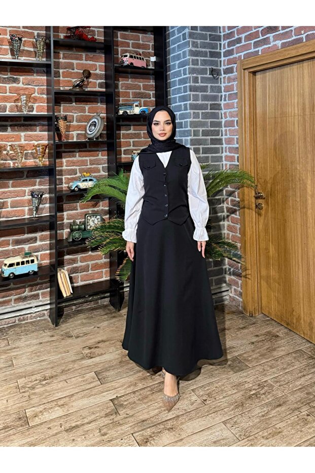 Double Seasonal Linda Vest Skirt Set