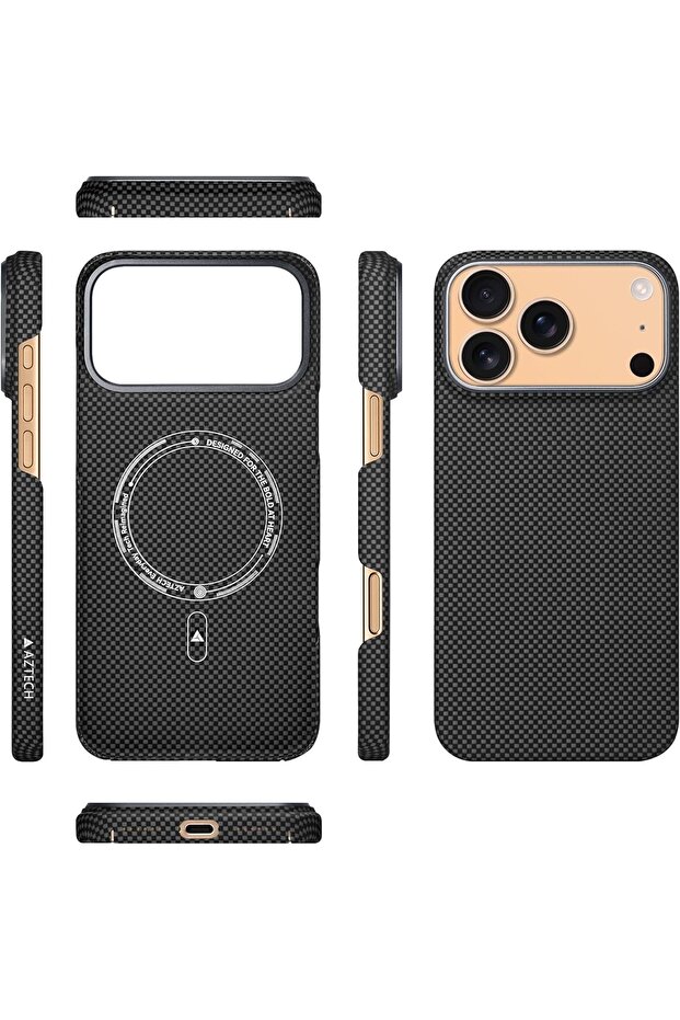 Kevlar Carbon iPhone 17 Pro 6.3" Case Compatible with MagSafe