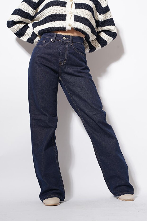 بنطلون هيت سترت باللون الأزرق الداكن - 2