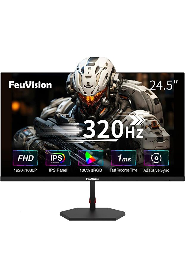 FeuVision 24.5inch Gaming Monitor, FHD 1920x1080p, IPS Panel, Adaptive Sync