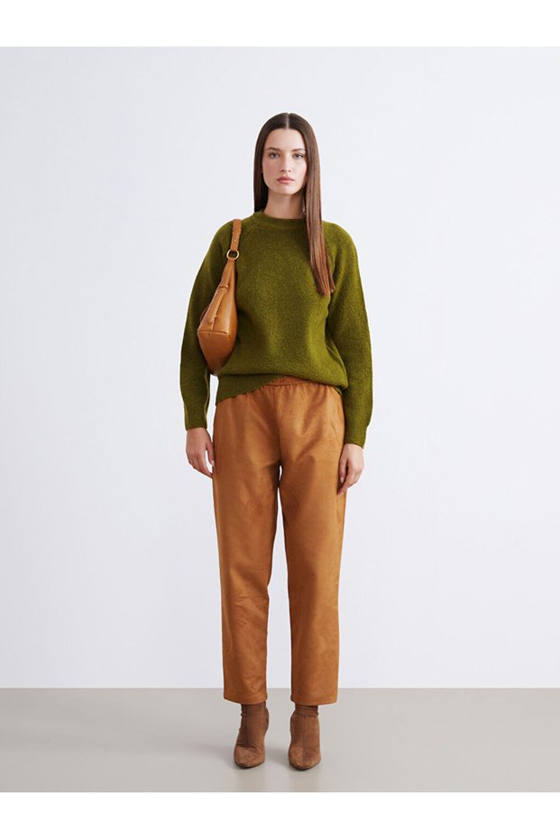 Crew Neck Women's Knitwear Sweater