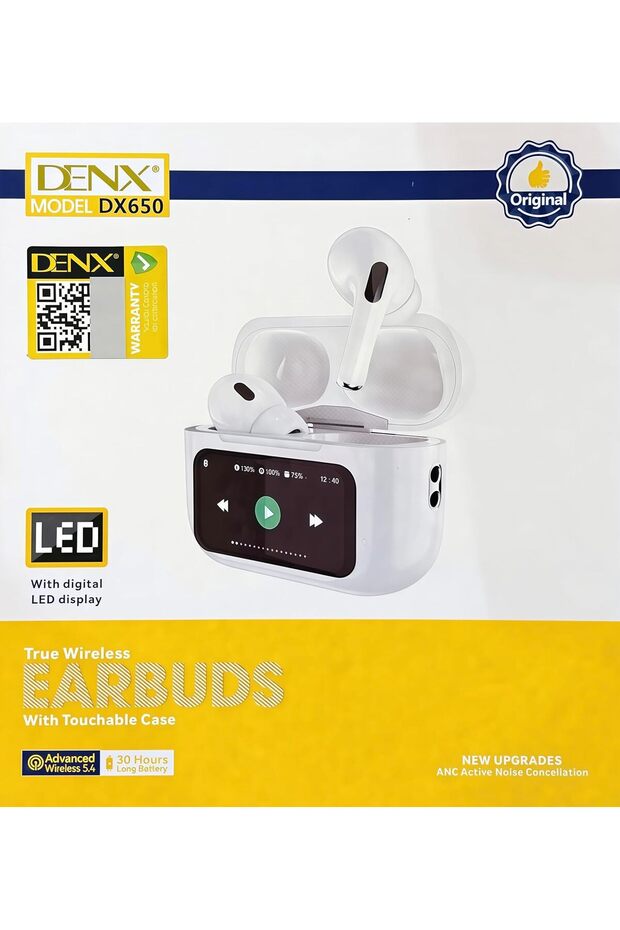 True Wireless Bluetooth Earbuds with Microphone from Denx, 30 Hours Playtime, Touch Control, Noise C - 2
