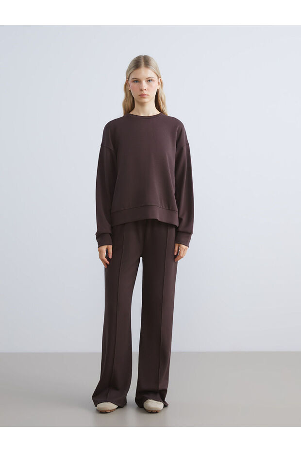 Two Mt Shop Quality Xside Brown Interlock Plain Standard & Regular Women's Sweatpants