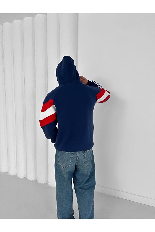 AFC Nakış Logo Oversize Kapşonlu Sweatshirt - 4