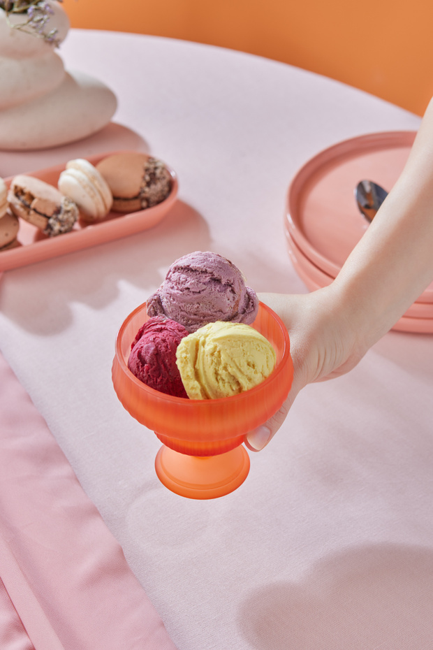 Abant Cam Dondurmalık ve Tatlı Bardağı Turuncu - 5