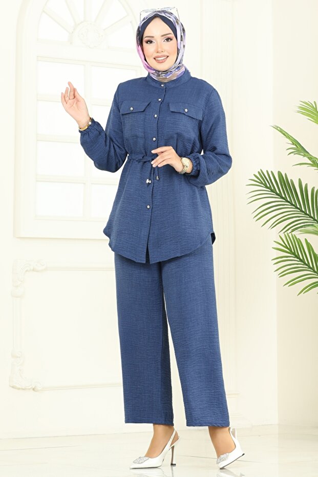 Göğüs Cep Detaylı Takım 9159PLK541-MS Laci - 3