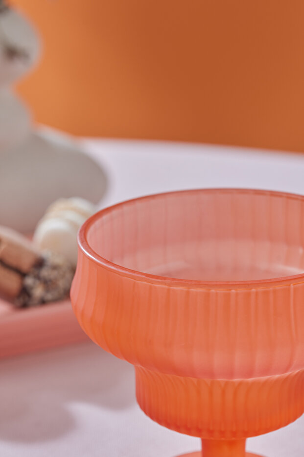 Abant Cam Dondurmalık ve Tatlı Bardağı Turuncu - 6