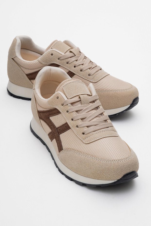 Anorak Lace-Up Women's Sports Shoes Beige Brown