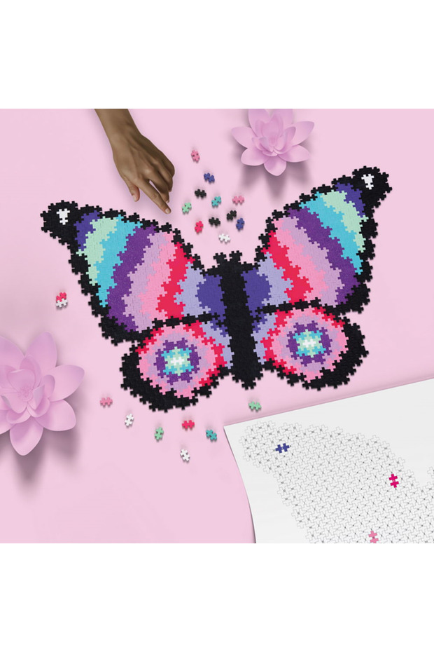 Plus-Plus Puzzle by Number Butterfly (800 Parça) - 3