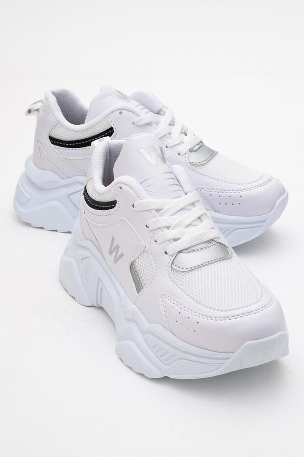 Women's Anorak Sneakers WHITE SILVER