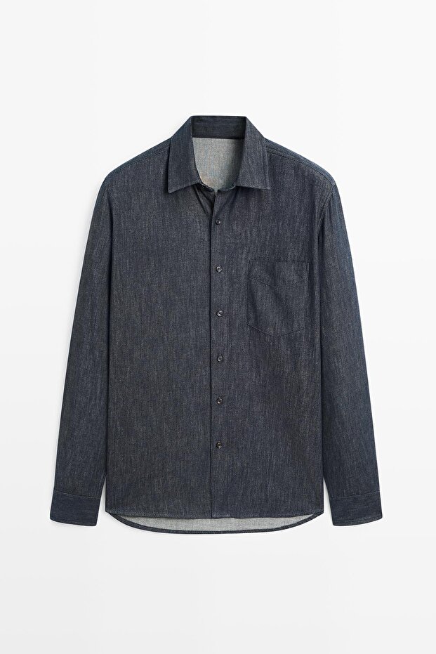Ağır denim gömlek - 5