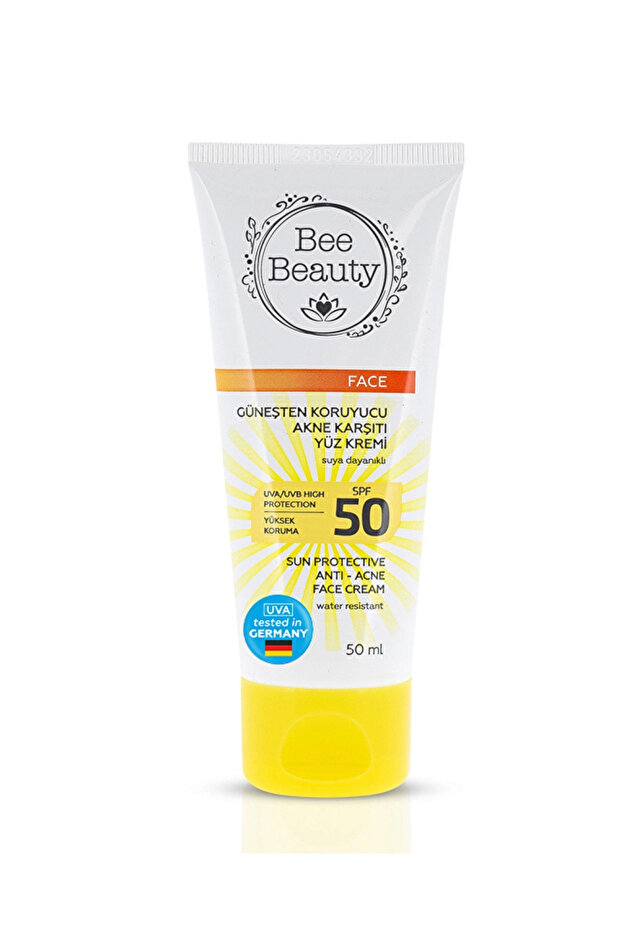 Anti-Acne Sunscreen Face Cream Spf50 – Oil-Free, Lightweight Formula, 50 ml