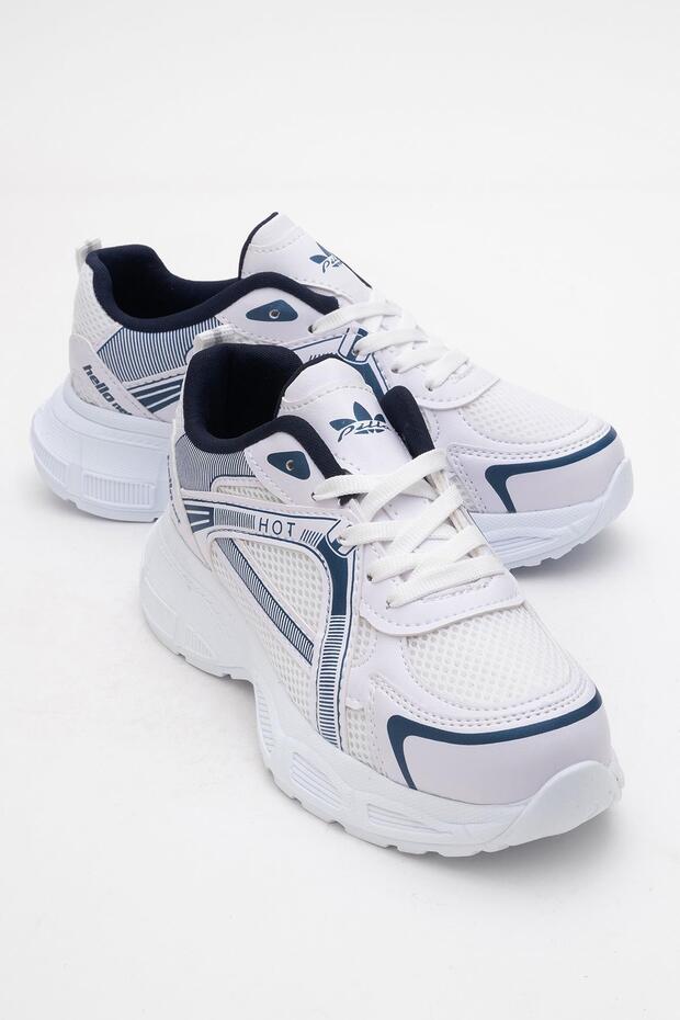 Women's Anorak Sports Shoes White Blue