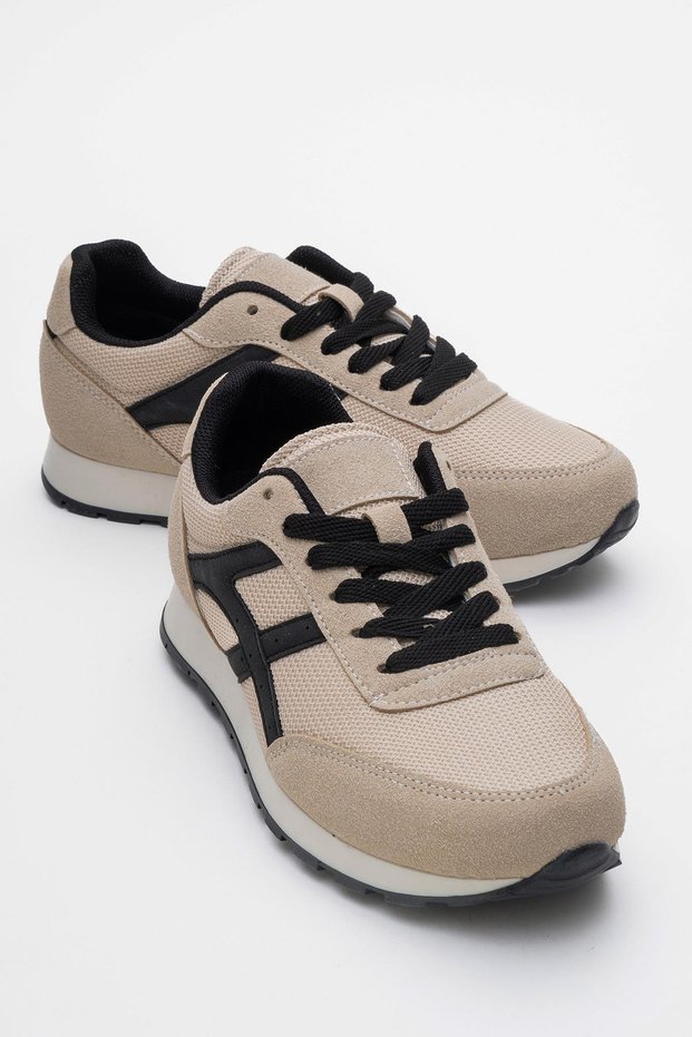 Anorak Lace-Up Women's Sports Shoes Beige Black