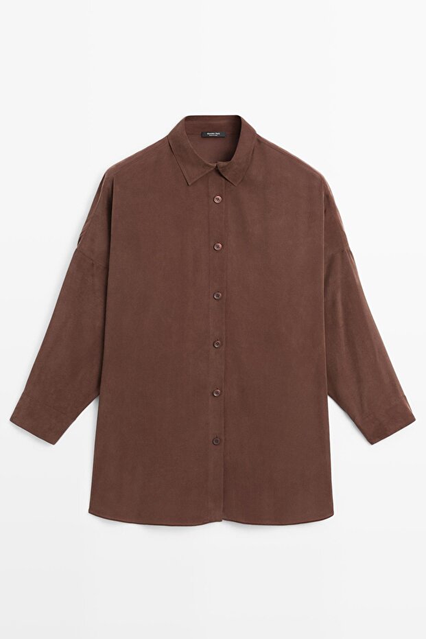 Dökümlü uzun gömlek - 5